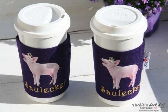 Kaffeebecher Coffee-to-go Saulecker für Schweinchen-Fans