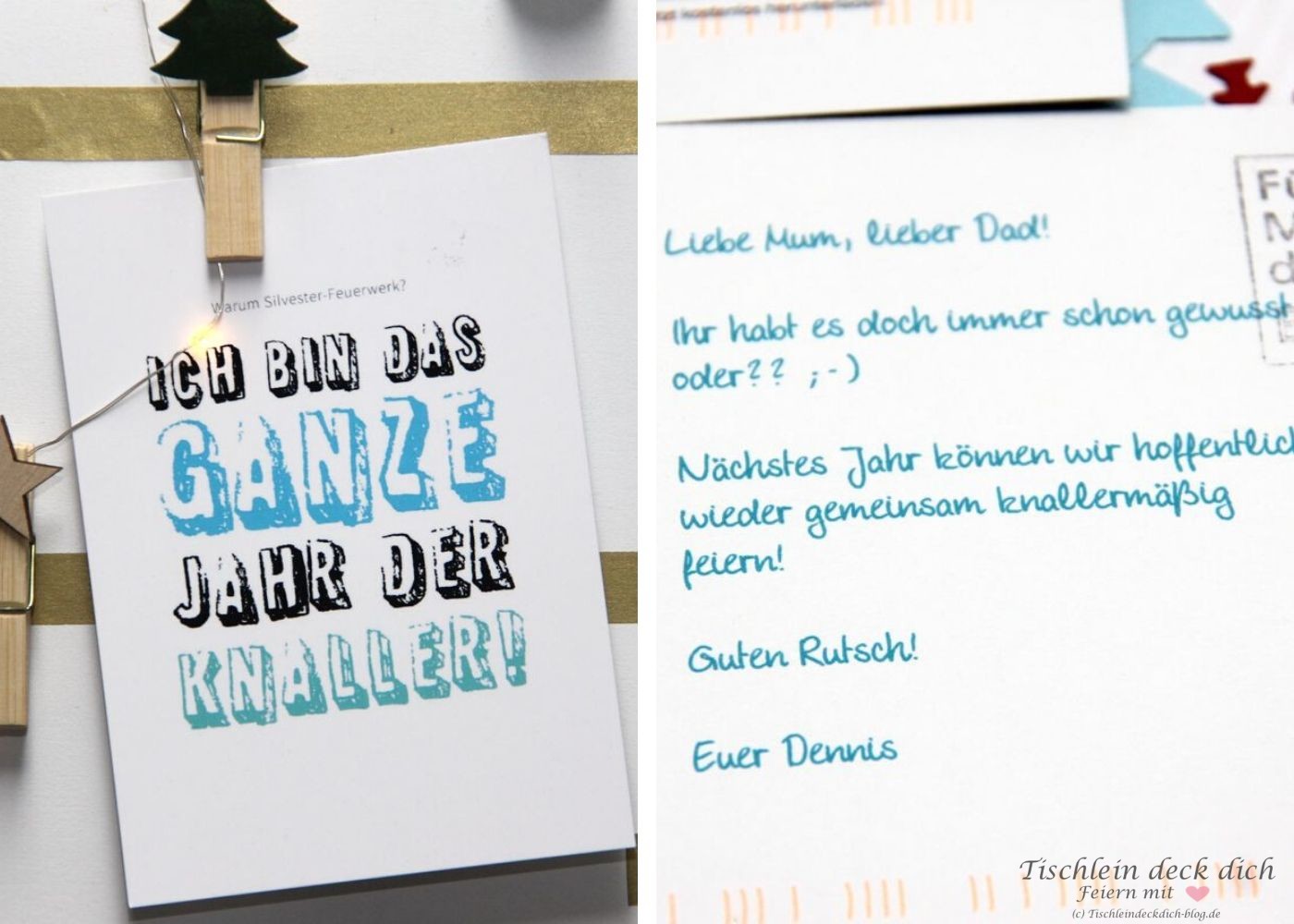 Ideen für Deine Weihnachtspost mit MyPostcard Tischlein deck dich