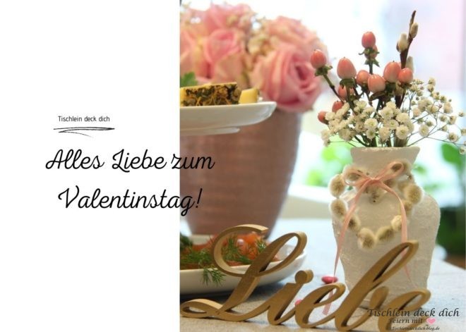 Wunderschöne DIY Ideen für romantische Tischdeko zum Valentinstag